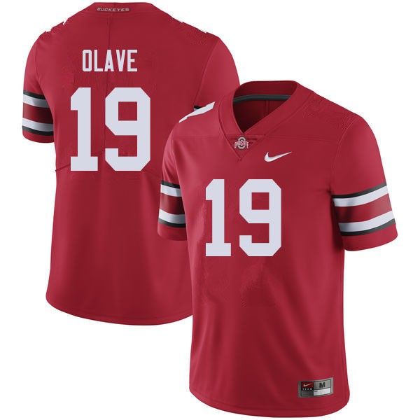 Ohio State Buckeyes #19 Chris Olave Men High School Jersey Red